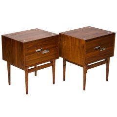 Pair of Walnut Night Stands American of Martinsville