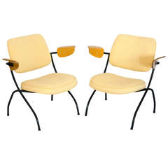 Pair of Small Industrial Lounge Chairs - Thonet 10