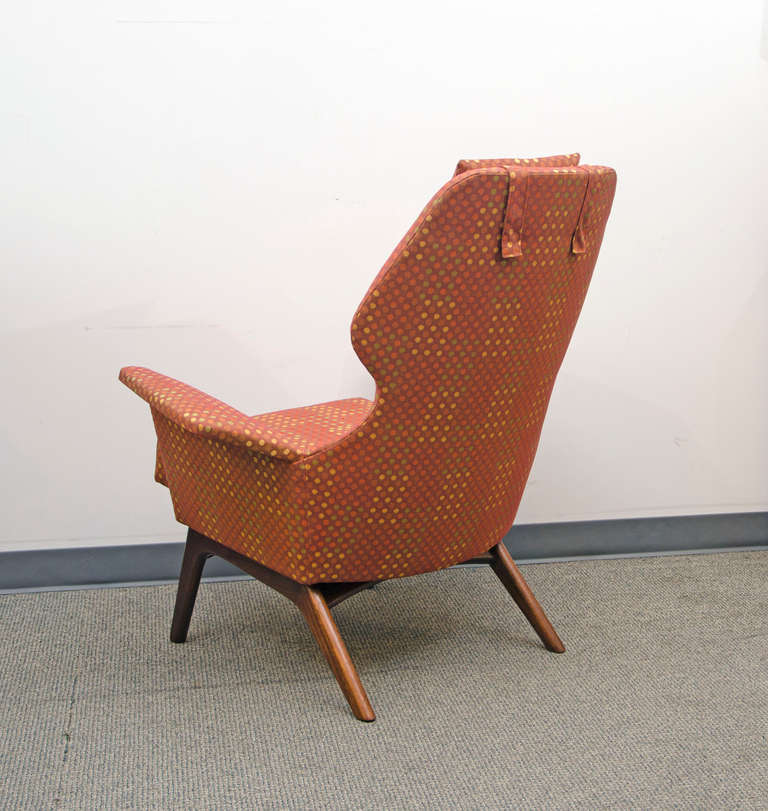 Mid-Century Modern Mid Century Lounge Chair and Ottoman, Adrian Pearsall