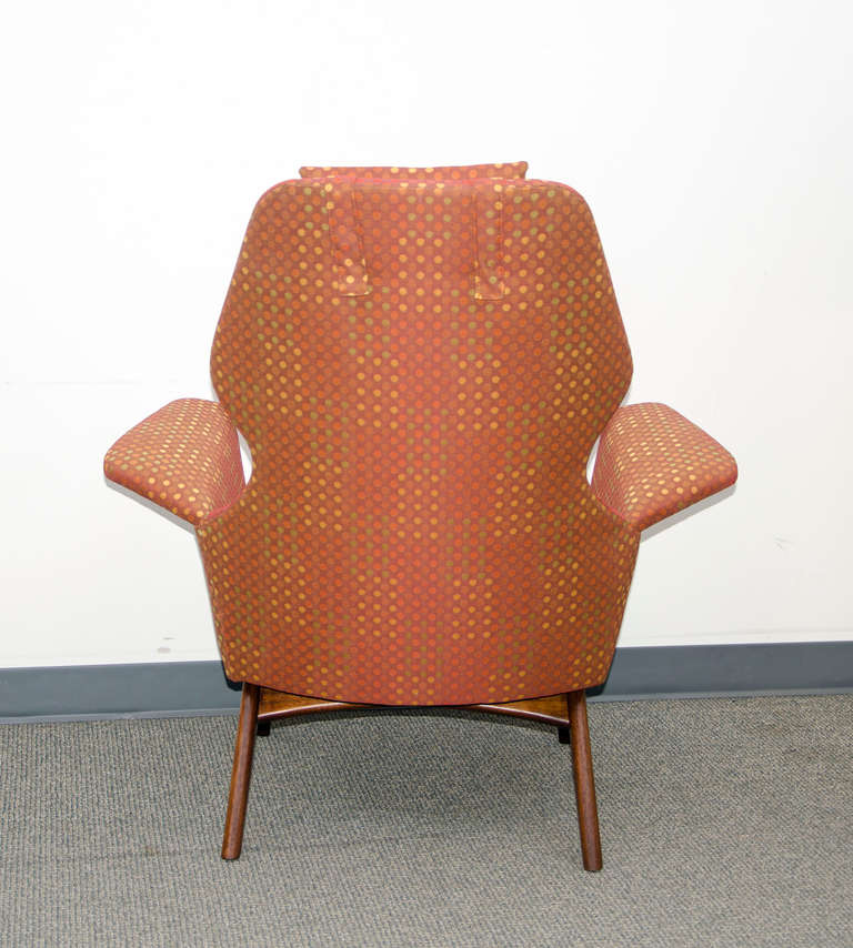 American Mid Century Lounge Chair and Ottoman, Adrian Pearsall