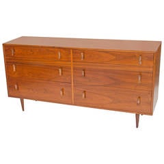 Mid Century Walnut Dresser by Stanley Young for Glenn of California