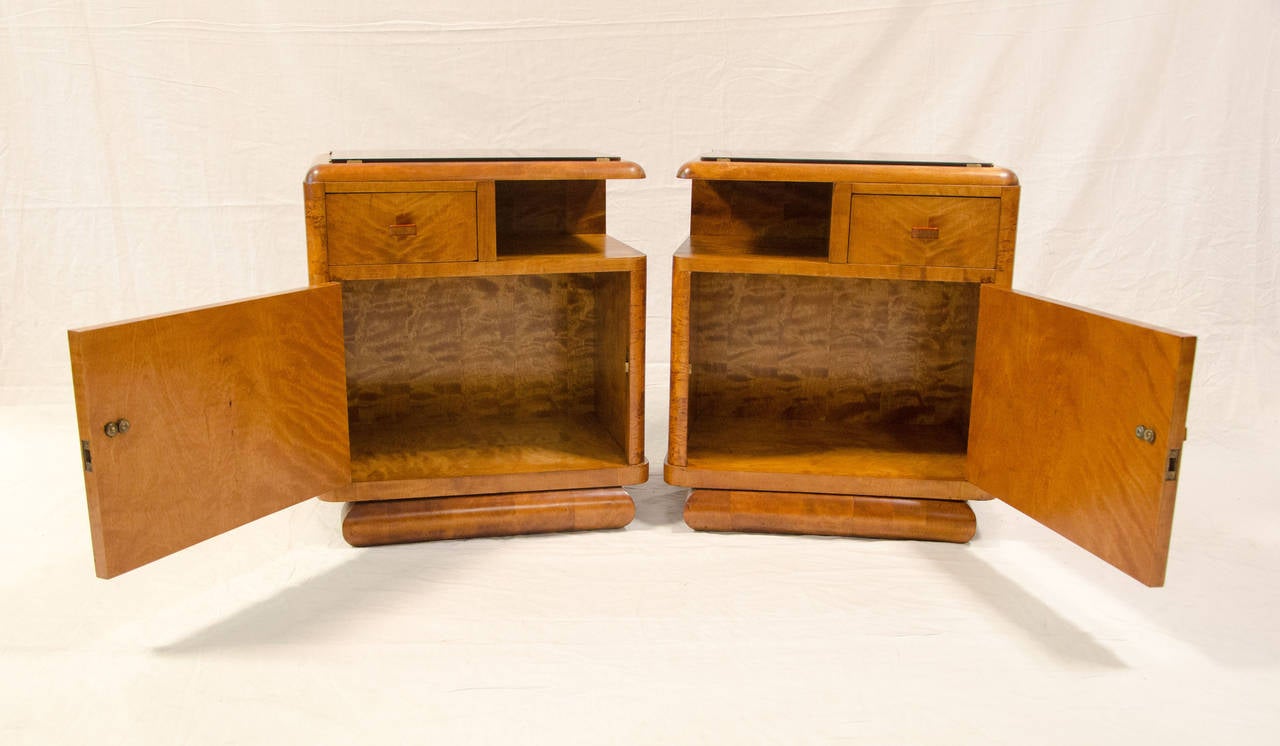 20th Century Pair of Nightstands, French Art Deco For Sale