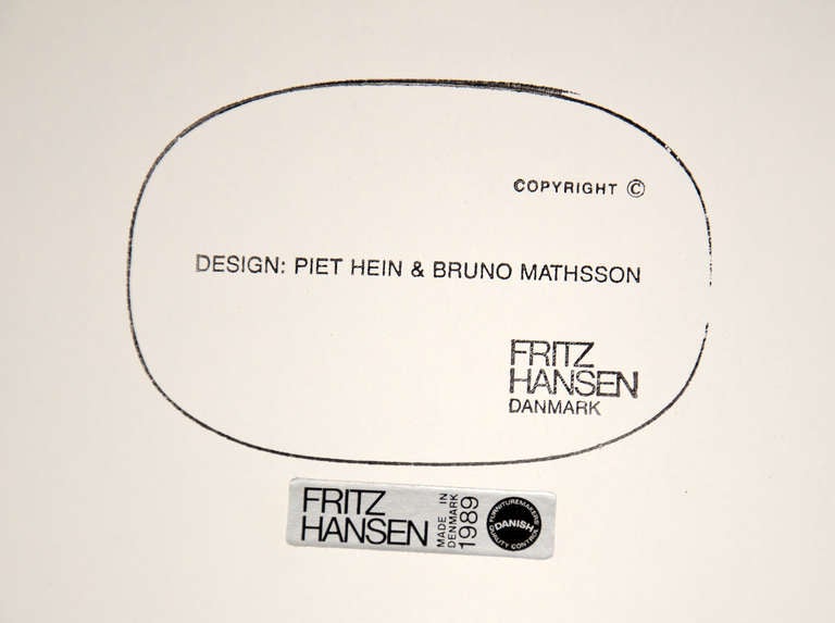 20th Century Fritz Hansen Dining Table - Piet Hein/Bruno Mathsson