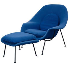 Vintage Womb Chair and Ottoman, Eero Saarinen for Knoll