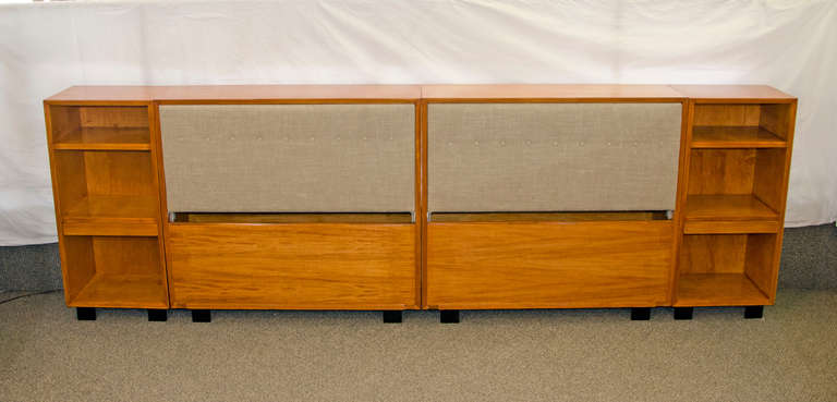 Mid Century Double Twin or King Size Bed and Two Night Stands by George Nelson 2