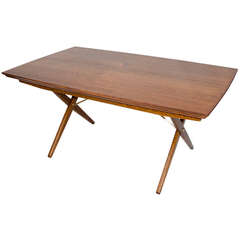 Mid Century Danish Dining Table by Torben Strandgaard