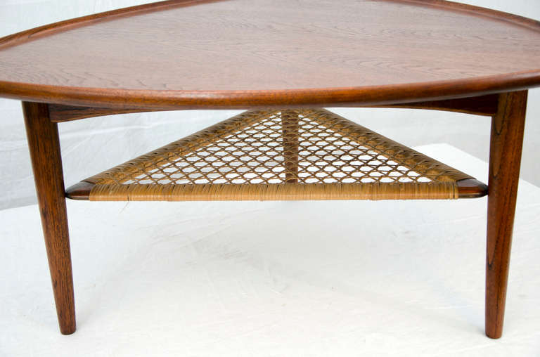 Mid-Century Modern Mid Century Danish Teak Occasional Table Triangular