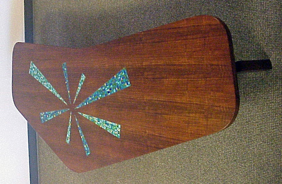 Mid Century Coffee Table with Glass Tile Inlay at 1stDibs