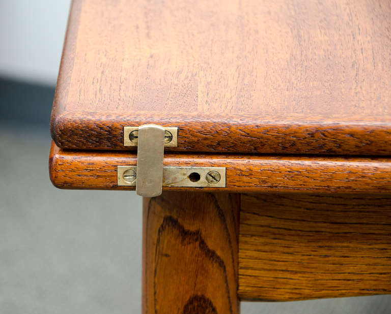 Mid-Century Small Danish Teak Flip-Top Dining Table by Borge Mogensen In Excellent Condition In Crockett, CA