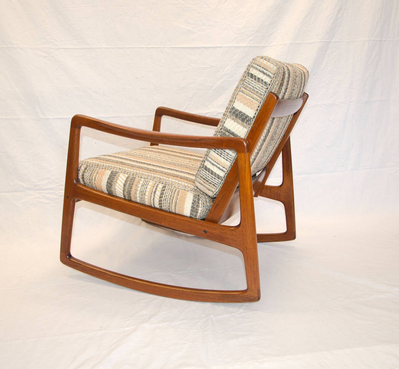 Danish Teak Rocking Chair by Ole Wanscher for France & Sons 2