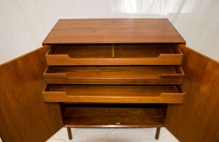 20th Century Danish Solid Teak Cabinet by Peter Hvidt