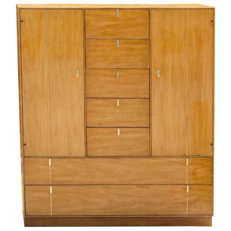 Mid Century Gentleman
s Chest/Dresser Blond Mahogany