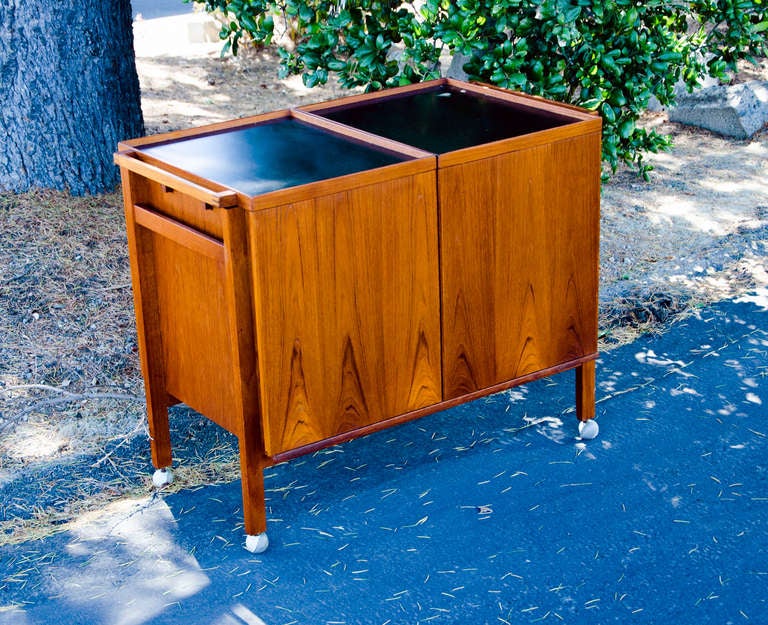Mid Century Danish Expandable Bar Cart