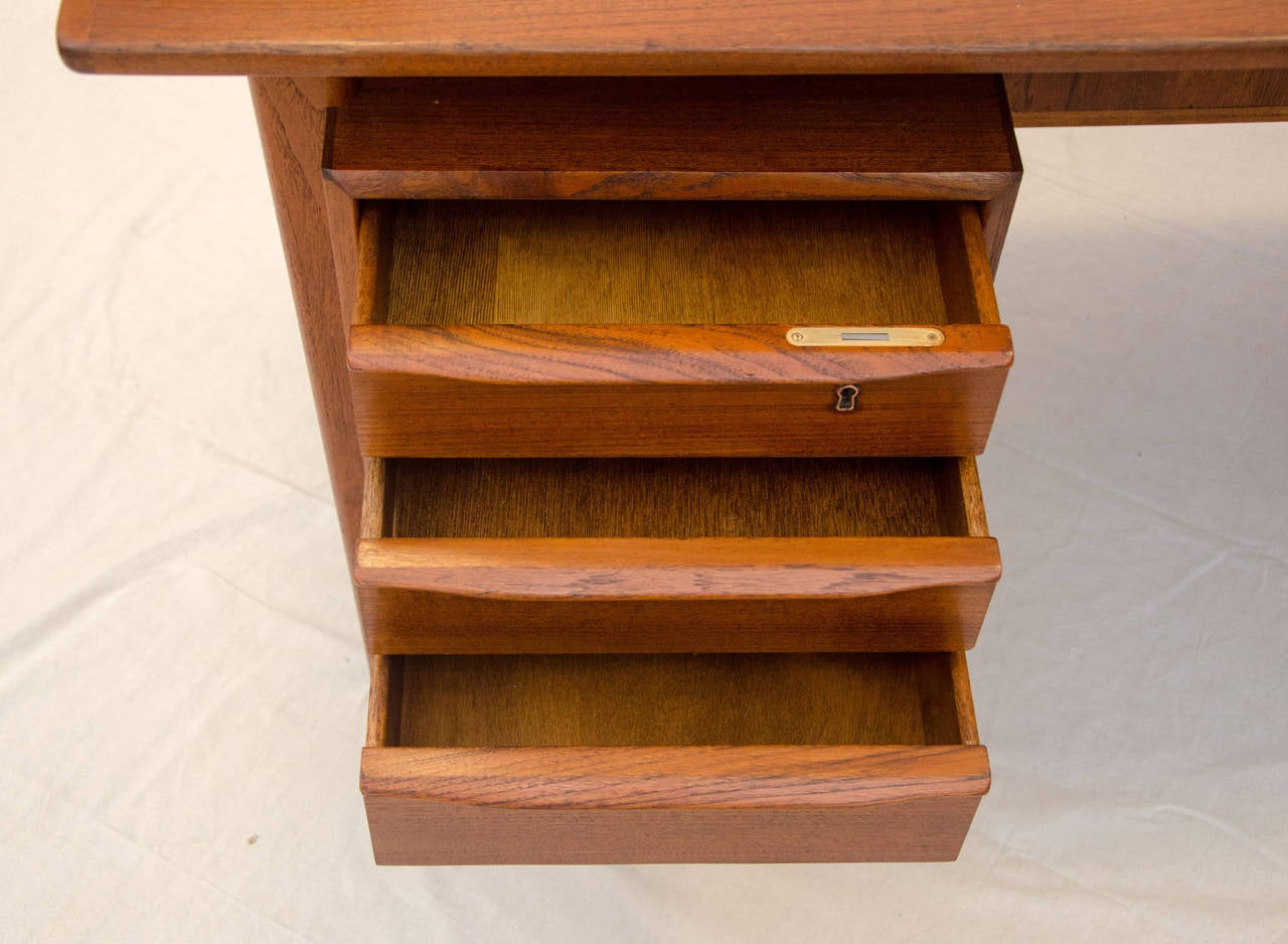 Large Danish Teak Desk, Dansk-Lovig 1