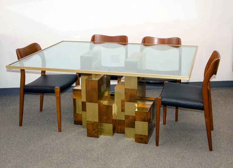 Midcentury Dining Table, Cityscape Design by Paul Evans for Directional 2