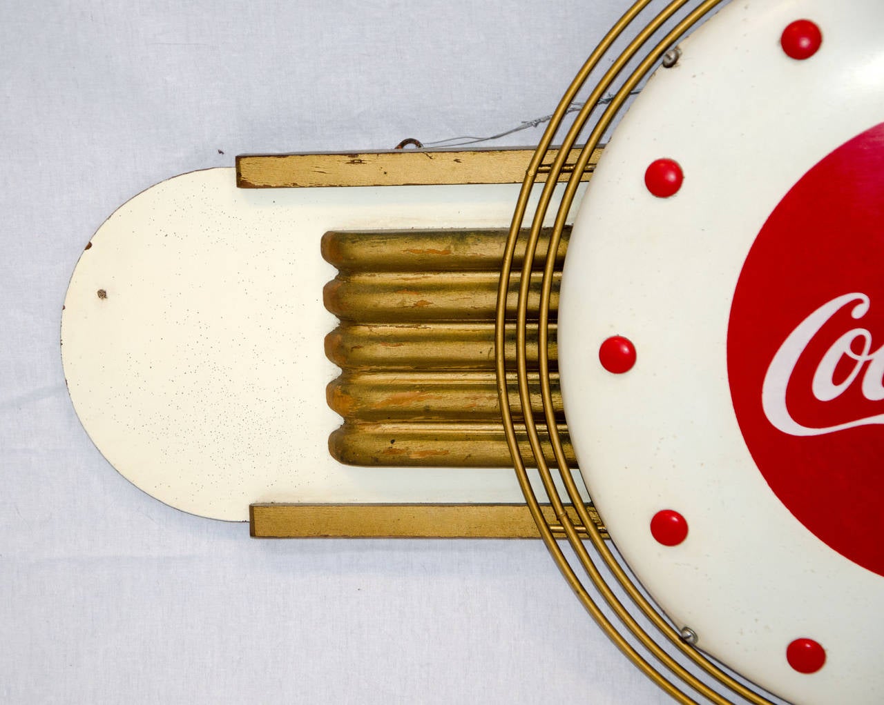 Mid-Century Modern Coca-Cola Art Deco Style Wall Clock