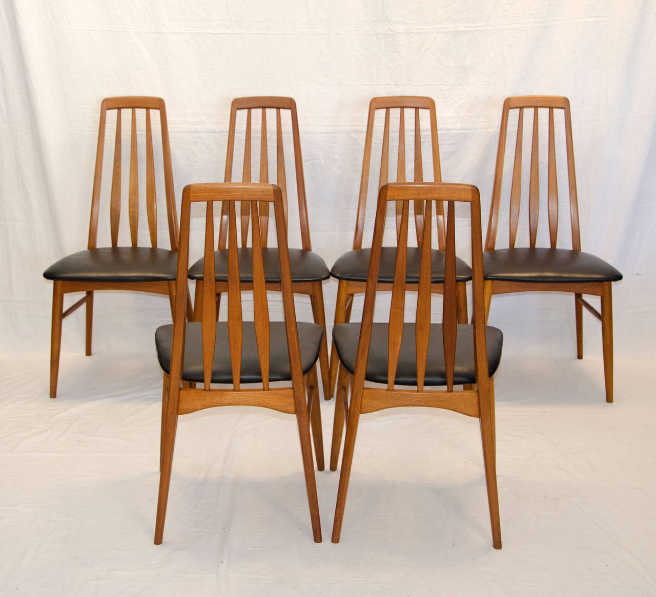 Scandinavian Modern Six Danish Teak Dining Chairs, Koefoed Hornslet