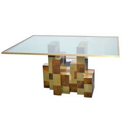Midcentury Dining Table, Cityscape Design by Paul Evans for Directional