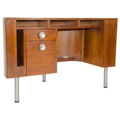 Rare Art Deco Demilune Desk by Gilbert Rohde for Herman Miller