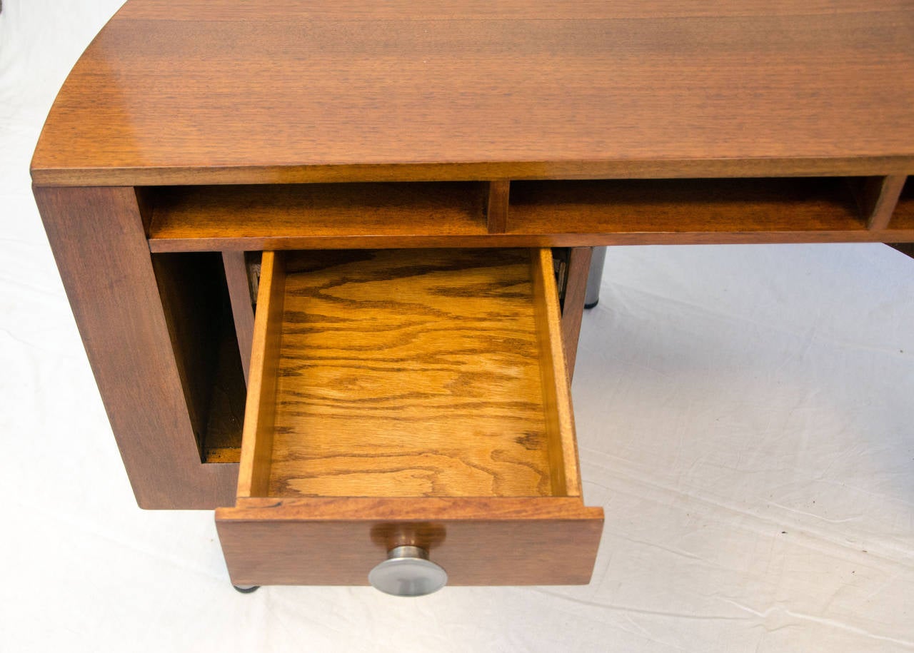 20th Century Rare Art Deco Demilune Desk by Gilbert Rohde for Herman Miller