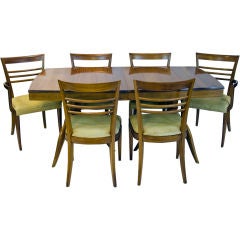 Gilbert Rohde Dining table & Six Chairs by Brown Saltman