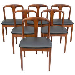 Set of Six Danish Solid Teak Juliane Dining Chairs by Johannes Andersen