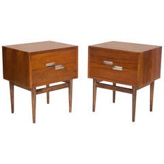 Pair of Mid Century Walnut Night Stands