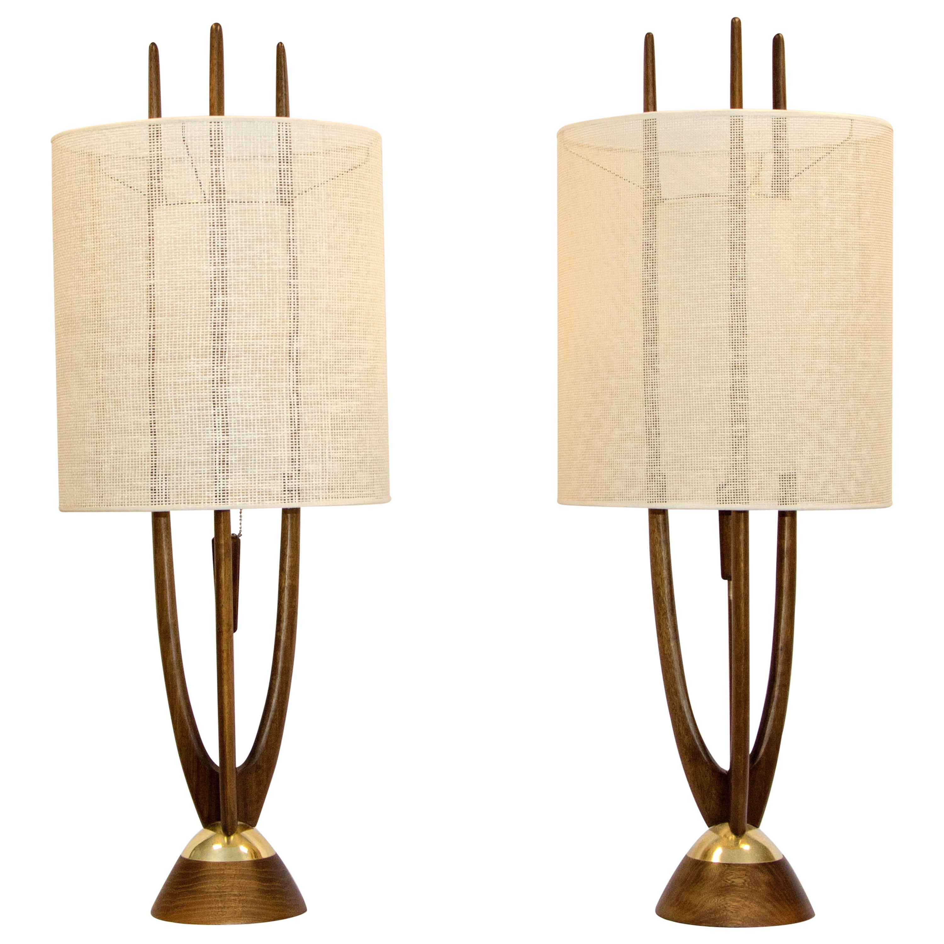 Pair of Mid Century Table Lamps, Modeline