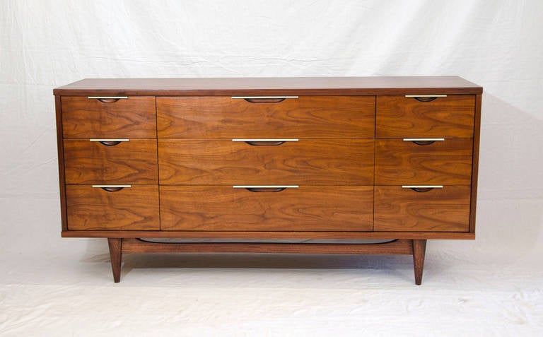 Nice walnut chest of drawers with lots of drawer space on 7