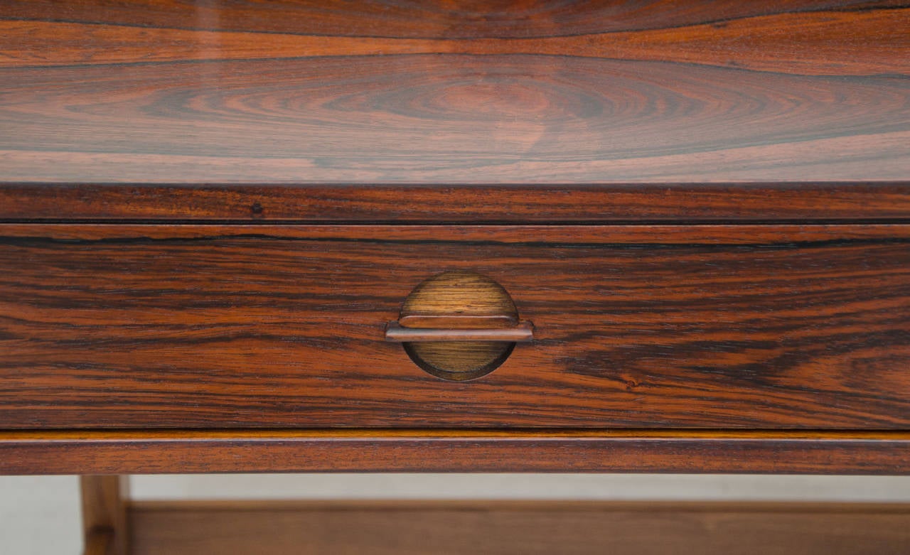 Rosewood Flip-Top Desk, Quistgaard for Løvig In Excellent Condition In Crockett, CA