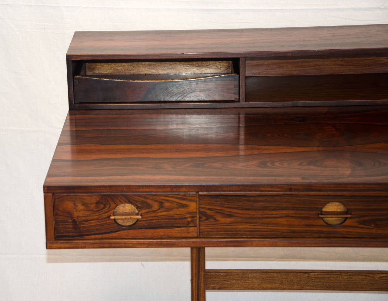 Rosewood Flip-Top Desk, Quistgaard for Løvig 1