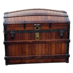 Antique Dome Top Steamer Trunk