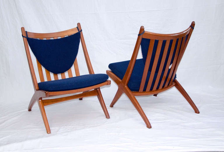 Danish Teak Lounge Chair- Armless In Excellent Condition In Crockett, CA