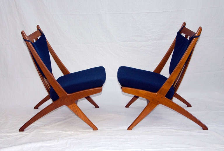 20th Century Danish Teak Lounge Chair- Armless