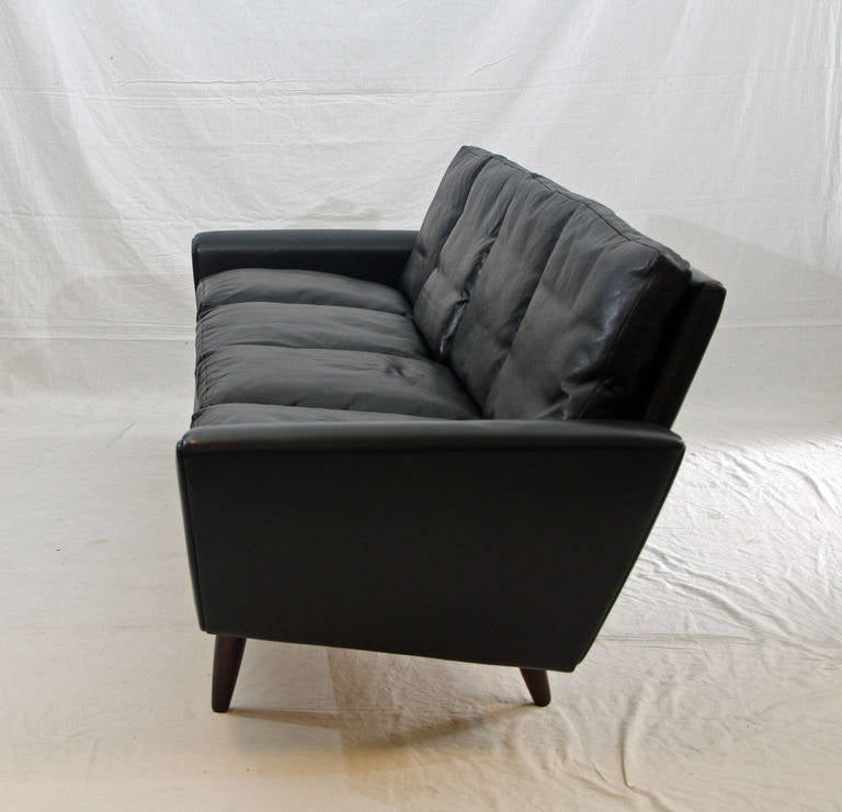 Mid Century Danish Leather Sofa - George Thams In Good Condition In Crockett, CA