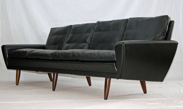 Mid-Century Modern Mid Century Danish Leather Sofa - George Thams