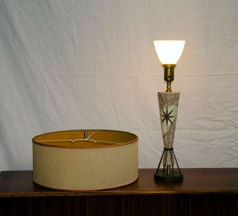 American Vintage Mid Century Table Lamp - Marc Bellaire Style - Rembrandt