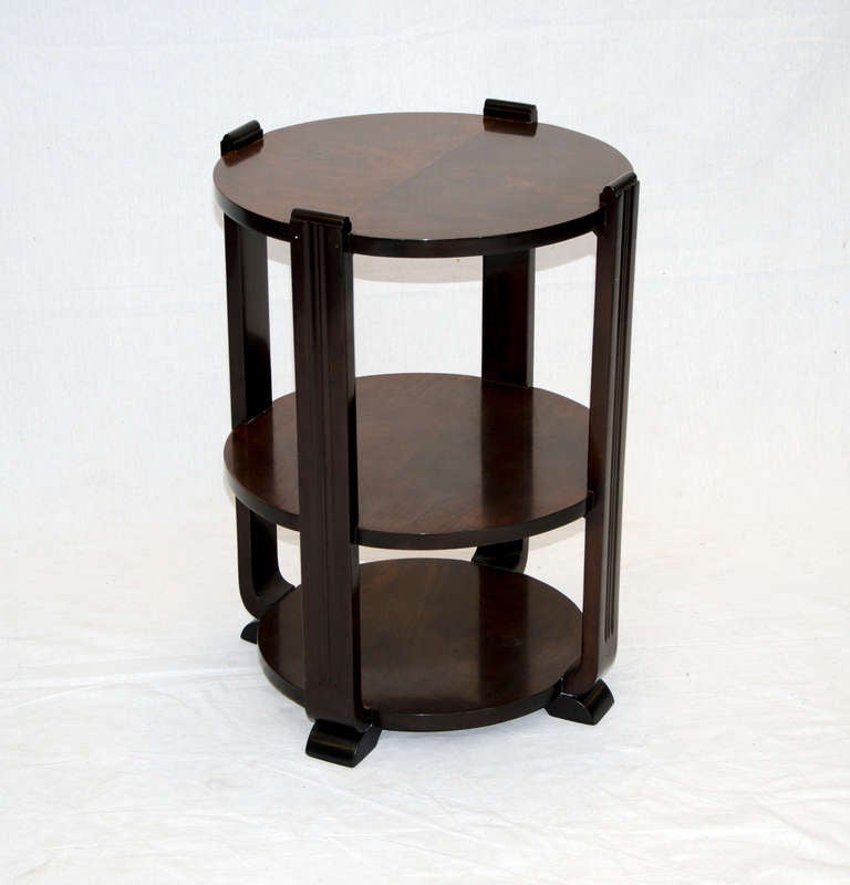 Art Deco Walnut Round Occasional Table At 1stdibs Art Deco Walnut Round Occasional Table 2