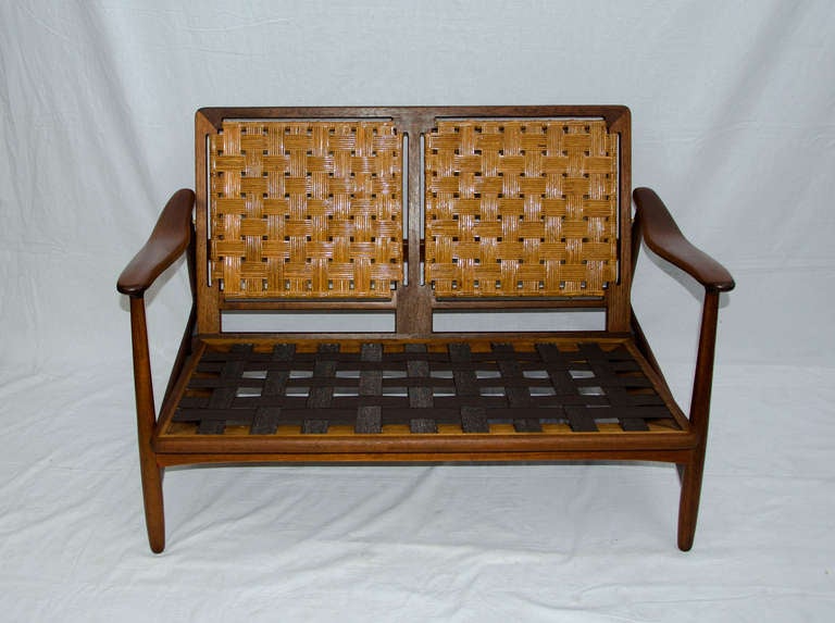 Mid-Century Modern Mid Century Danish Teak Loveseat Torben Strandgaard