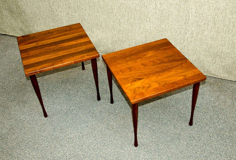 Danish Pair of Mid Century Small Teak Tables - Hans Andersen