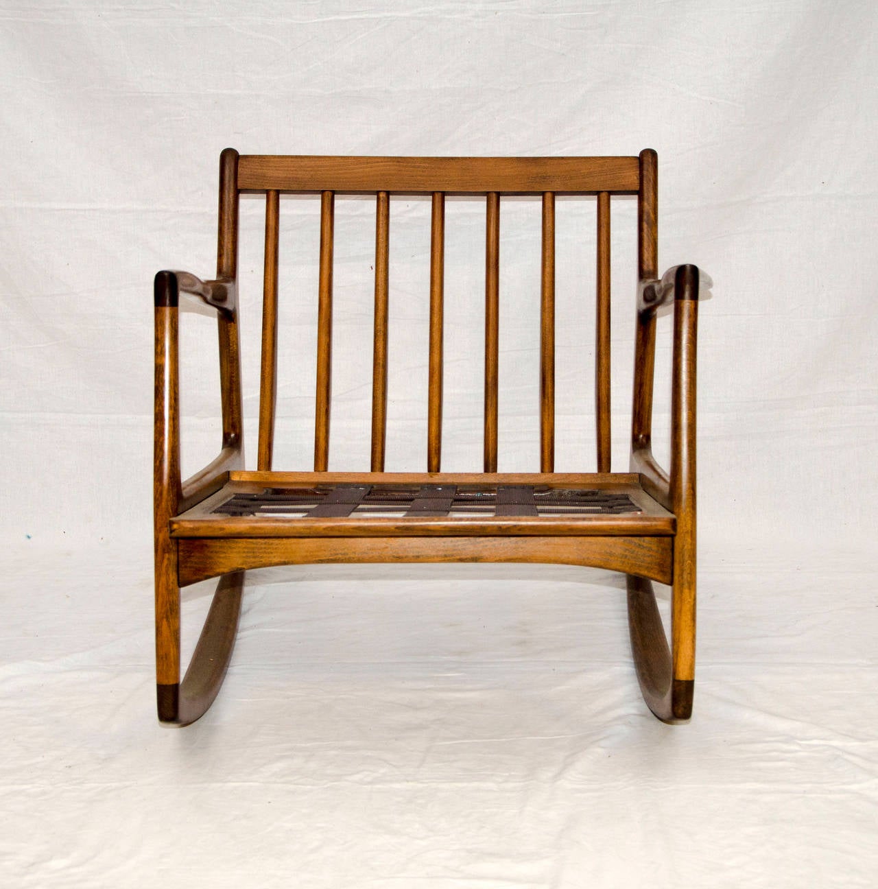 Birch Mid Century Danish Rocking Chair - Selig - Ib Kofod Larsen