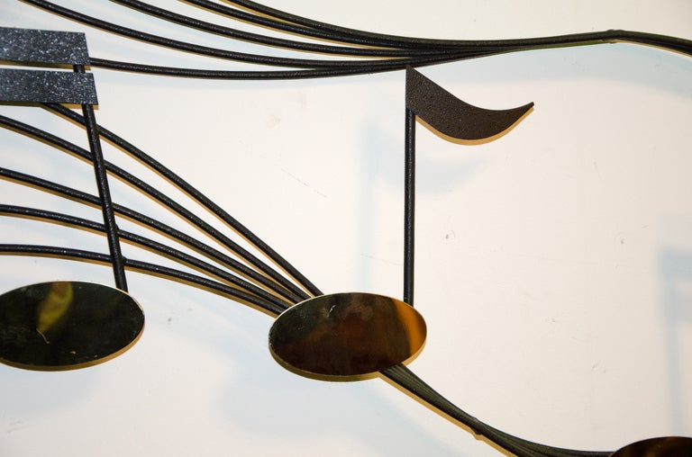 American Metal Wall Sculpture Musical Notes