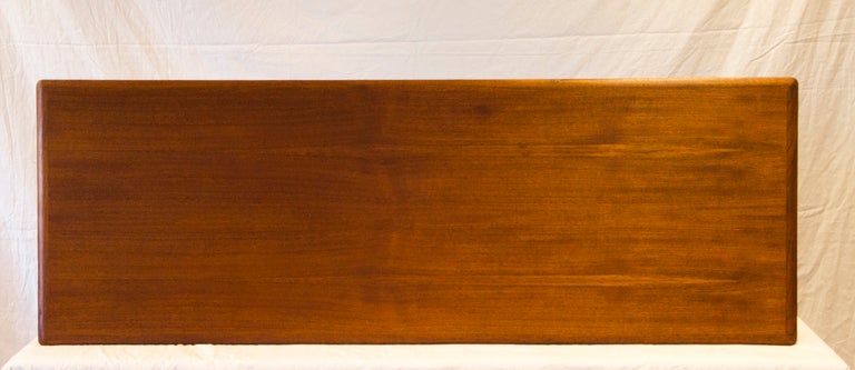 20th Century Danish Modern Coffee Table Caned Shelf