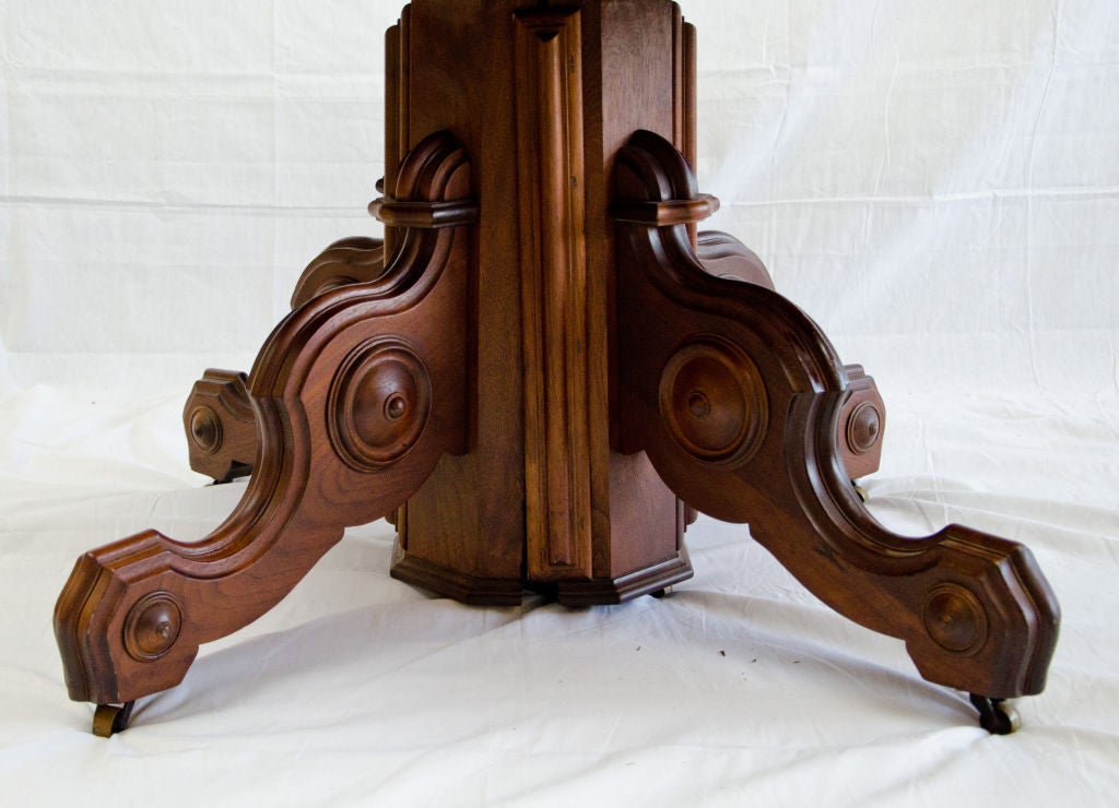19th Century American Victorian Walnut Dining Table 1