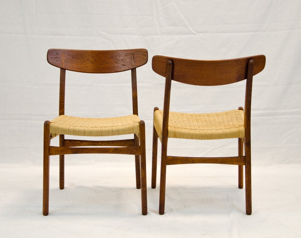 Mid-20th Century Set of Six Hans Wegner Dining Chairs C23