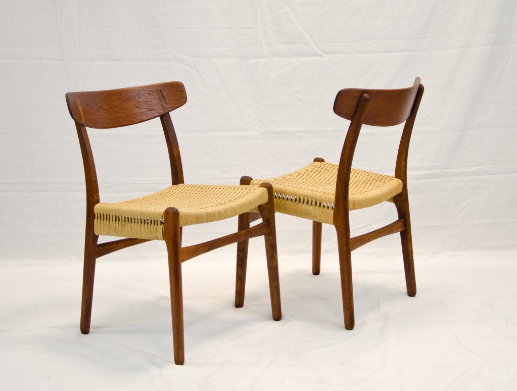 Teak Set of Six Hans Wegner Dining Chairs C23