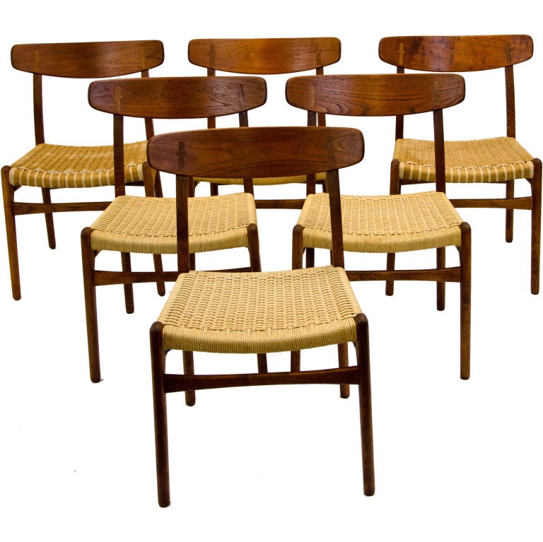 Set of Six Hans Wegner Dining Chairs C23