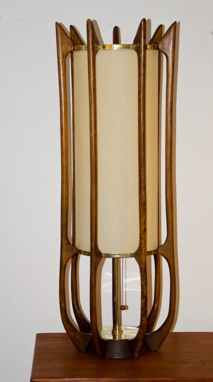 Mid Century Danish Style Table Lamp In Excellent Condition In Crockett, CA