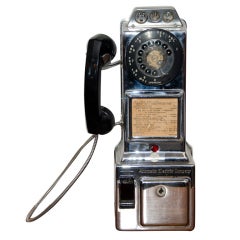 Vintage Automatic Electric Co. Chrome Pay Phone