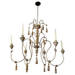 6-Arm Antique Italian Chandelier